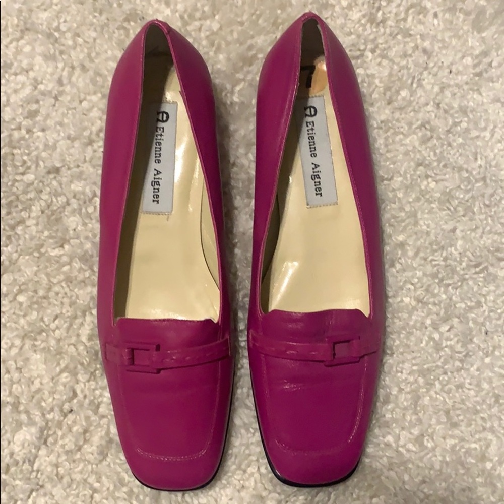 Brand New Etienne Aigner Deep Pink Flats Size 7
